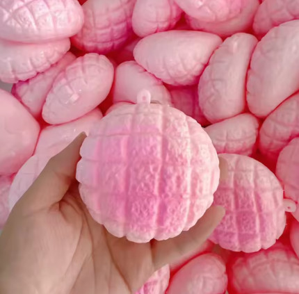 Juguete Antiestrés Creativo con Forma de Bollo de Piña Simulado, Juguete Antiestrés Musical para Hacer en Casa, Juguete de Goma Suave para Apretar