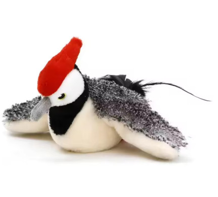 Juguete de Peluche Eléctrico Interactivo para Gatos con Forma de Pájaro, con Plumas, Sonido, Hierba Gatera y Resistente a Mordidas, Recargable
