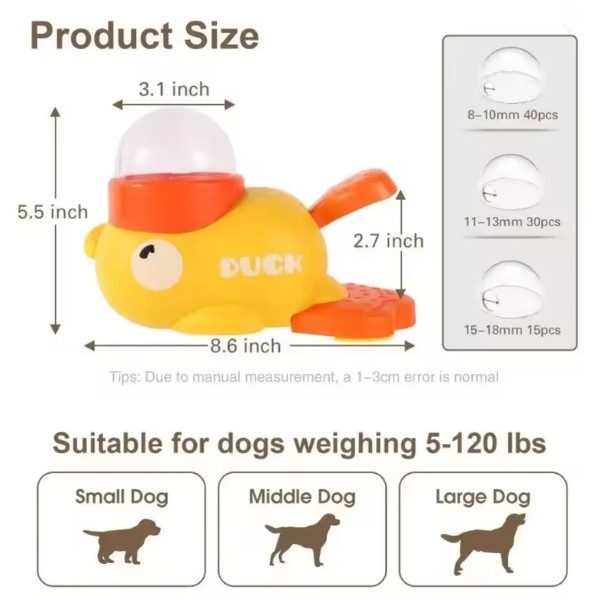 Juguete interactivo 2 en 1 para perros, dispensador automático de comida para mascotas