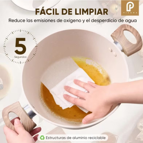 Kit Batería De Cocina Antiadherente Ollas 10 Piezas
