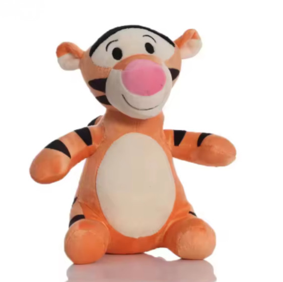 Lindo oso de dibujos animados burro Tigger Piglet cerdo muñeco de peluche cómodo muñeco de trapo sentado pequeño tigre juguete para niños