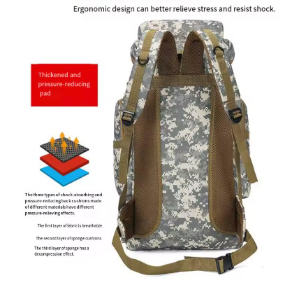 Mochila de alta capacidad de 80L para hombre, bolsa deportiva ligera multifuncional, transpirable, impermeable, resistente al desgaste