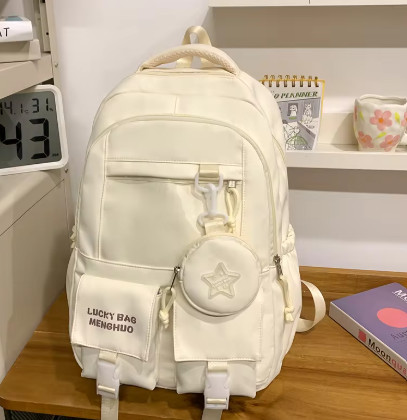 Mochila impermeable de gran capacidad, ligera, de doble asa, para niñas de primaria y secundaria, con compartimento