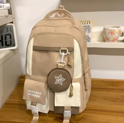 Mochila impermeable de gran capacidad, ligera, de doble asa, para niñas de primaria y secundaria, con compartimento