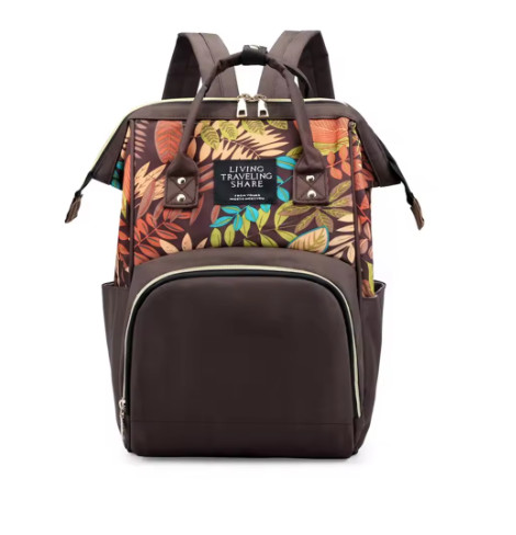 Mochila para mamá, mochilas de hombro para mujer, gran capacidad, bolsas de lactancia para mamá y bebé, mochila estampada a la moda para mujer al aire libre