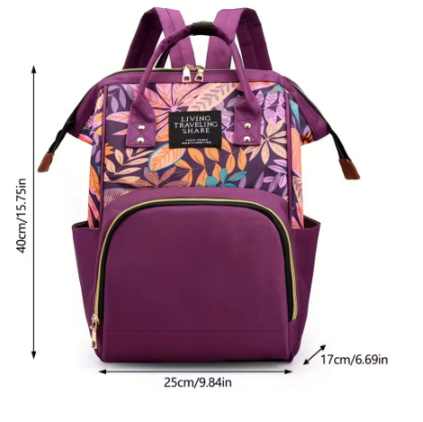 Mochila para mamá, mochilas de hombro para mujer, gran capacidad, bolsas de lactancia para mamá y bebé, mochila estampada a la moda para mujer al aire libre