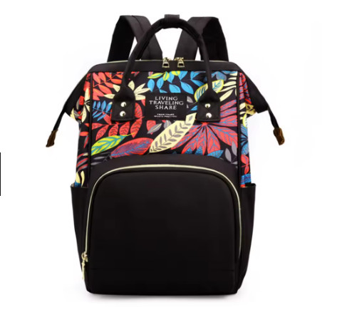 Mochila para mamá, mochilas de hombro para mujer, gran capacidad, bolsas de lactancia para mamá y bebé, mochila estampada a la moda para mujer al aire libre