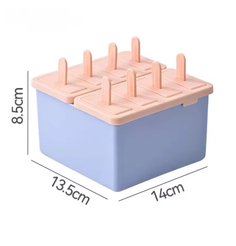 Molde para paletas/sorbentes, paletas domésticas de calidad alimentaria, caja de hielo congelada, herramientas abrasivas con tapa, artefacto de helado casero