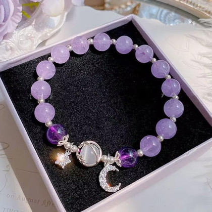 Nueva pulsera de cristal con cuentas simples para mujeres y niñas, pulseras coreanas con borlas de plumas de zorro y flores, regalos de joyería para mejores amigos