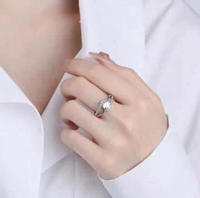 Nuevo Anillo de Plata de Ley 925 con circonita 5A brillante para mujer, joyería de boda, abalorio de compromiso, regalo de moda para fiesta, anillo de alta calidad