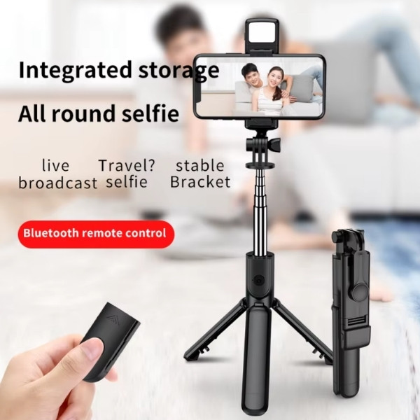 Nuevo trípode FGCLSY para cámara de smartphone, soporte con disparador Bluetooth y luz, soportes inalámbricos para palo selfie con soporte para teléfono