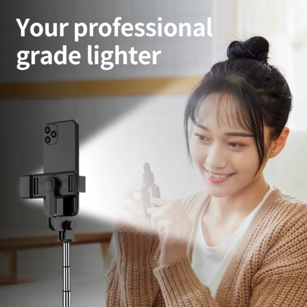 Nuevo trípode FGCLSY para cámara de smartphone, soporte con disparador Bluetooth y luz, soportes inalámbricos para palo selfie con soporte para teléfono