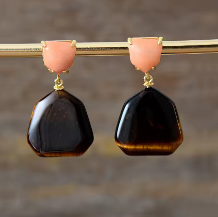 Nuevos pendientes de moda para mujer, pendientes con forma de ojo de tigre y amatistas atrevidas, joyería elegante de lujo para chicas adolescentes, bisutería al por mayor
