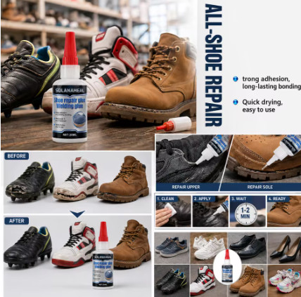 Pegamento para Reparación de Calzado, Adhesivo Impermeable y Resistente al Desgaste para Zapatillas y Calzado