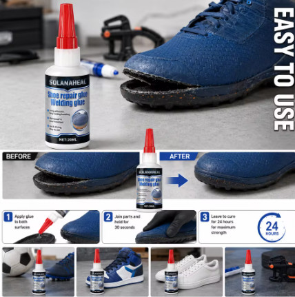 Pegamento para Reparación de Calzado, Adhesivo Impermeable y Resistente al Desgaste para Zapatillas y Calzado