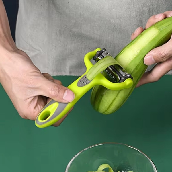 Pelador rotativo 3 en 1, ralladores de repollo para frutas y verduras, rebanador para ensalada, rallador multifunción de cocina