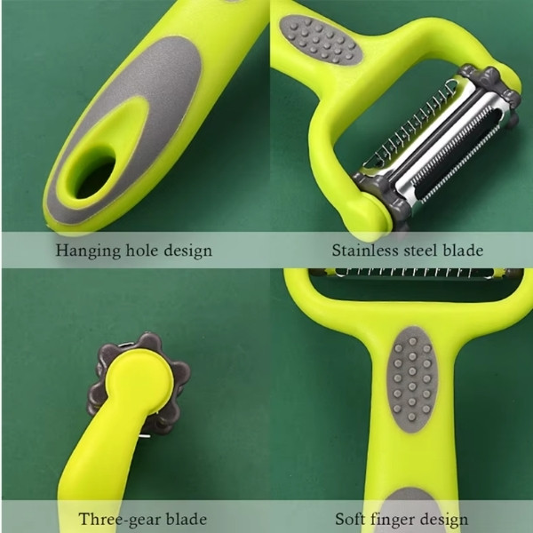 Pelador rotativo 3 en 1, ralladores de repollo para frutas y verduras, rebanador para ensalada, rallador multifunción de cocina