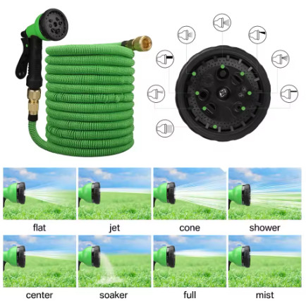 Pistola de Agua de Jardín de Alta Presión con 8 Modos, Boquilla para Manguera, Rociador de Agua para Lavado de Autos y Jardín, Herramienta de Riego
