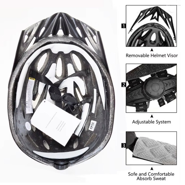 PMT-casco de ciclismo ligero, forro cómodo, seguridad de conducción hueca, protección para la cabeza, casco de bicicleta MTB