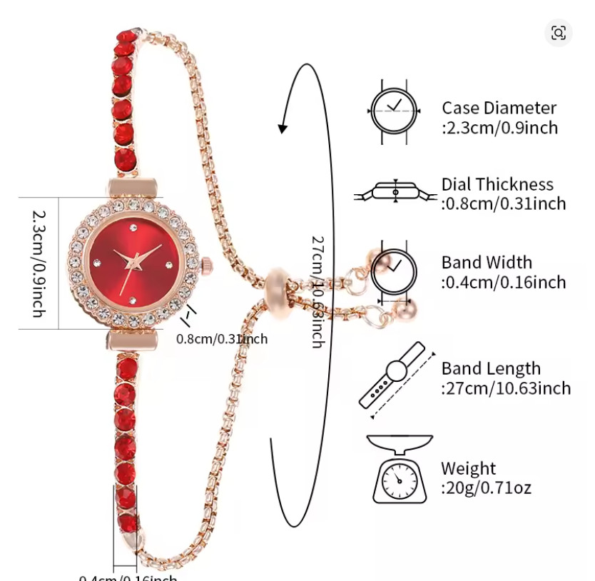 Reloj de cuarzo analógico para mujer, pulsera de esfera pequeña, exquisita, a la moda, caja no incluida