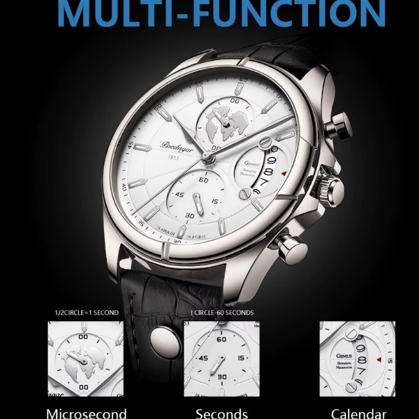 Reloj de pulsera de lujo para hombre, cronógrafo, fecha, resistente al agua, de cuero, reloj casual de cuarzo para hombre,