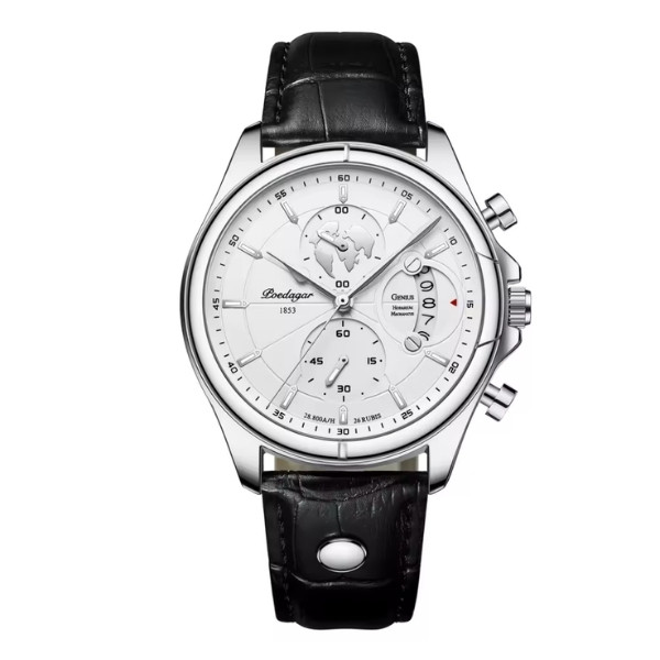 Reloj de pulsera de lujo para hombre, cronógrafo, fecha, resistente al agua, de cuero, reloj casual de cuarzo para hombre,