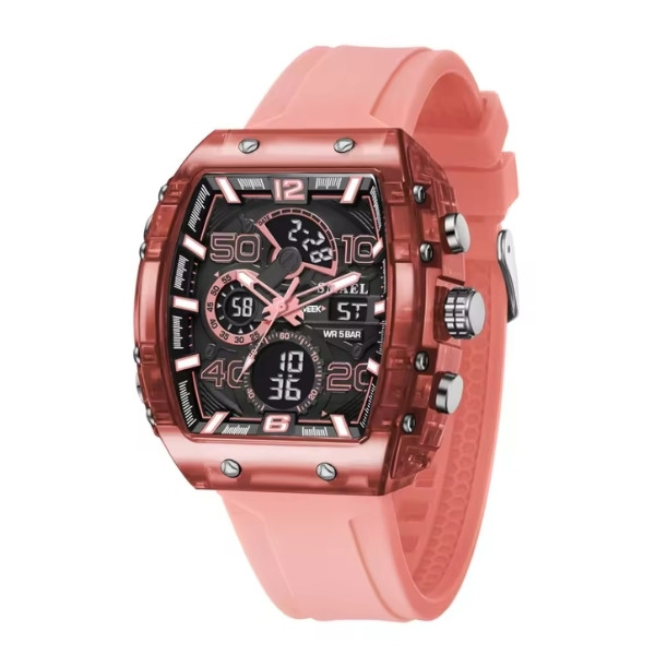 Reloj electrónico SMAEL 8109 de doble pantalla con luz nocturna LED, ideal para el ocio y el estudio, multifuncional, deportivo y resistente al agua hasta 50 m