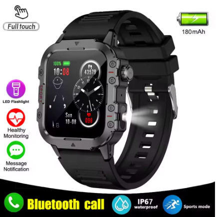 Reloj inteligente Android para hombre y mujer, pulsera con pantalla a Color de 2024 pulgadas, Bluetooth, llamadas, control de presión y oxígeno en sangre, 1,44