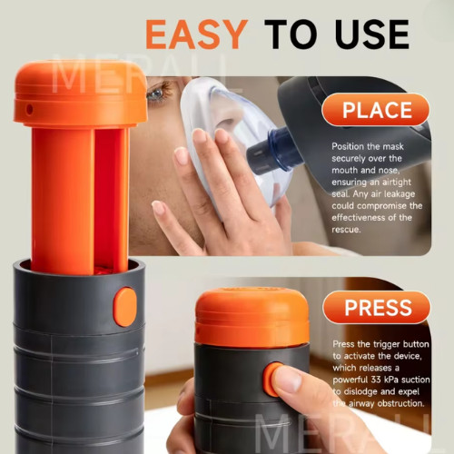 Resucitador de bolsillo portátil Heimlich para adultos y niños, mascarilla de rescate, dispositivo de rescate de asfixia de primeros auxilios