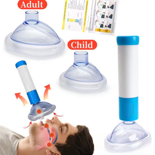 Resucitador de bolsillo portátil Heimlich para adultos y niños, mascarilla de rescate, dispositivo de rescate de asfixia de primeros auxilios