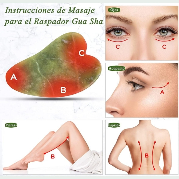 Rodillo de Jade Natural para cara, Gua Sha, piedra Natural, masajeador para el cuerpo y el cuello, acupuntura, cuidado de los ojos,