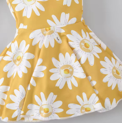 Ropa de moda para niña pequeña, pelele Floral con cintura elástica, pantalones acampanados, mono sin mangas, 2 uds.
