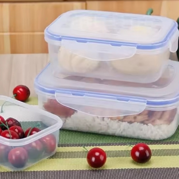 Set 4 Contenedores Recipientes Hermeticos Topper de Alimento Comida Organizador de Cocina