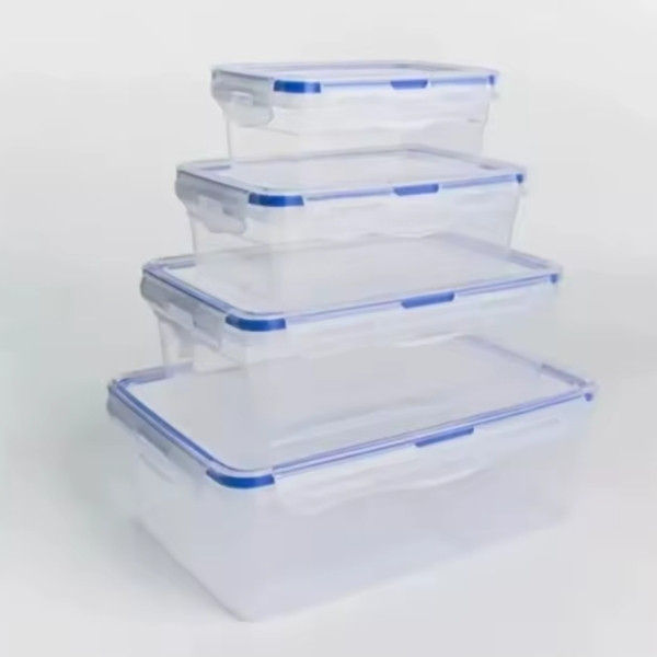 Set 4 Contenedores Recipientes Hermeticos Topper de Alimento Comida Organizador de Cocina
