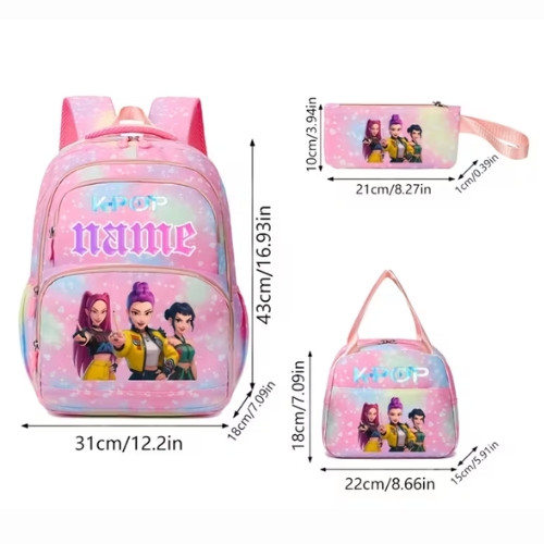 Set de  Mochila Casual de Gran Capacidad, 3 PZ, Material Oxford Duradero, Diseño Ligero y Plegable, Cierre de Cremallera Multifuncional, Correas Ajustables