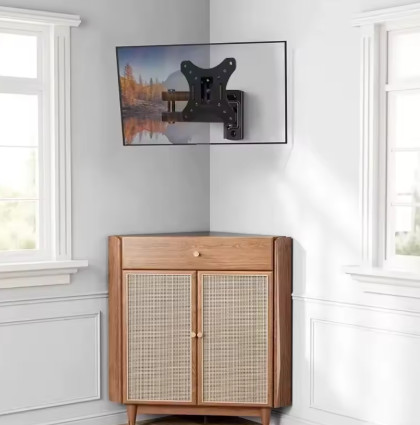 Soporte de Pared para TV con Movimiento Completo, Brazo Articulado, Inclinación, Rotación y Extensión para TV Plana o Curva de 10-32 Pulgadas