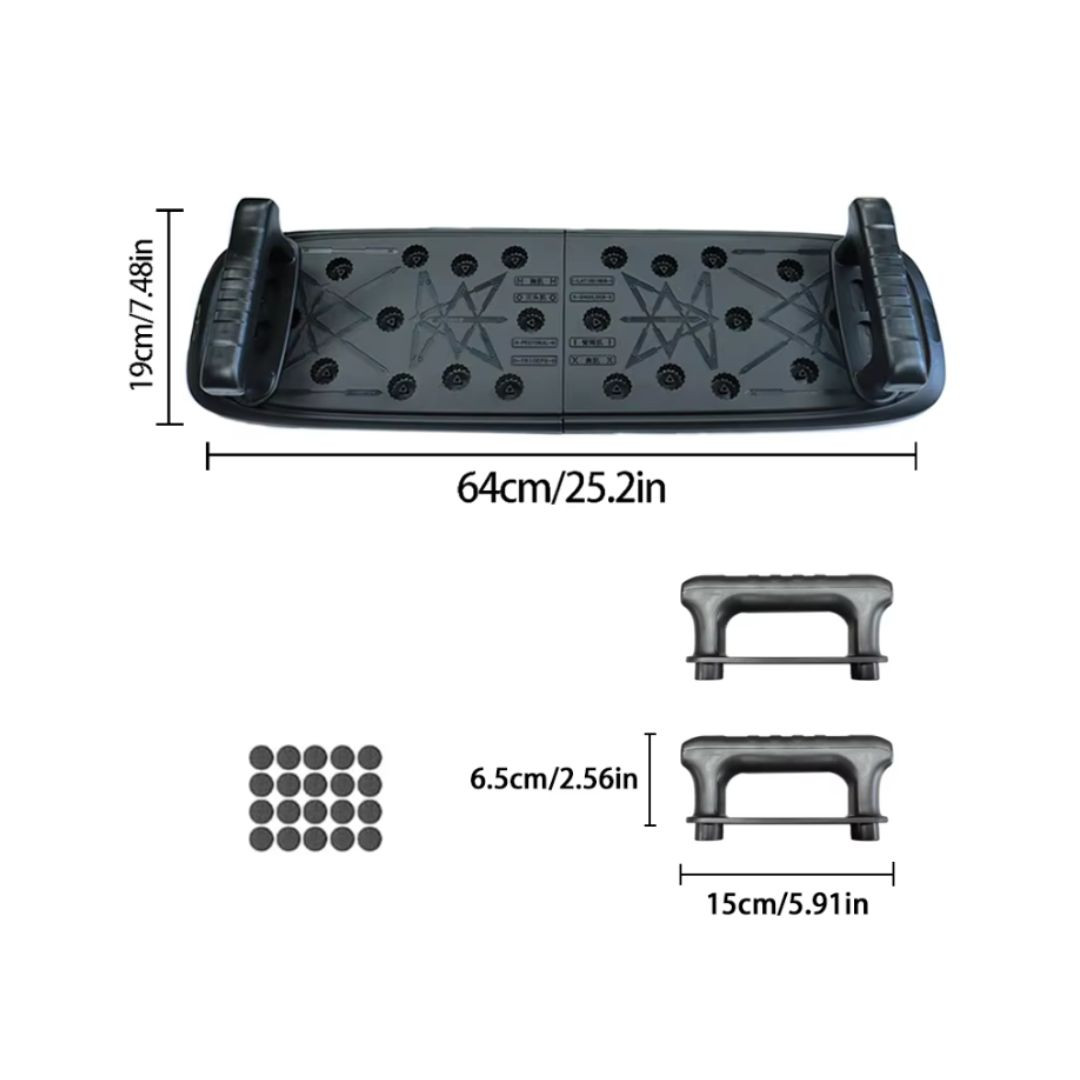 Tabla de flexiones plegable, ejercitador muscular antideslizante
