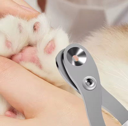 Tijeras para uñas de gato con orificio Circular, cortaúñas profesionales para perros y mascotas, recortador de garras para los dedos, suministros de aseo para mascotas