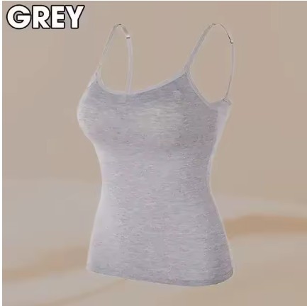 Tops sexis para mujer, sujetador acolchado liso, camisola espagueti, chaleco para mujer, camisola para mujer con sujetador incorporado, Top camisola, camiseta sin mangas 2024