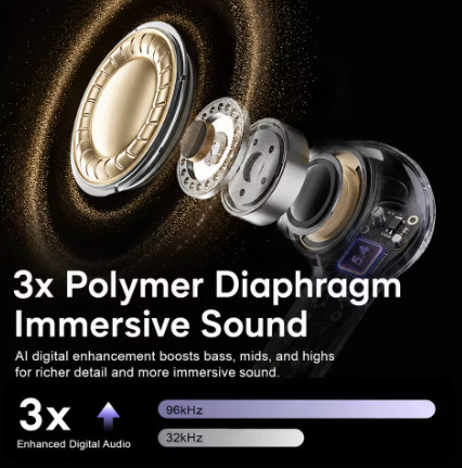 uriculares Inalámbricos Bluetooth, Auriculares con Traducción en Tiempo Real en 144 Idiomas para Negocios, con Pantalla Táctil Inteligente, Auriculares HiFi TWS