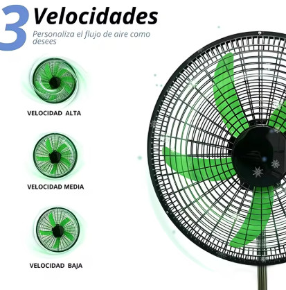 Ventilador Oscilante de Pie con Altura Regulable y Motor de Alta Velocidad, 5 Aspas de Plástico Resistentes, Ventilador Portátil Multiusos para Interior y Exterior