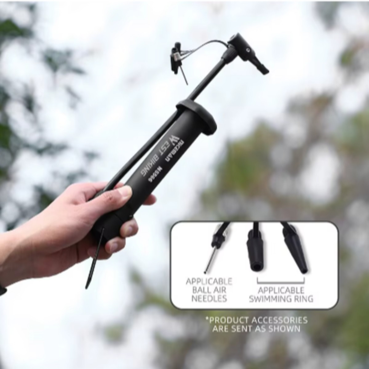 WEST BIKING-bomba de bicicleta de montaña, bomba de aire Manual de 80 PSI, inflador de neumáticos de globo, válvula Schrader, bomba de suelo, accesorios de ciclismo