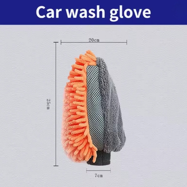 Guantes de chenilla de microfibra impermeables para lavado de coches, manopla gruesa para limpieza de coches 1 PZ