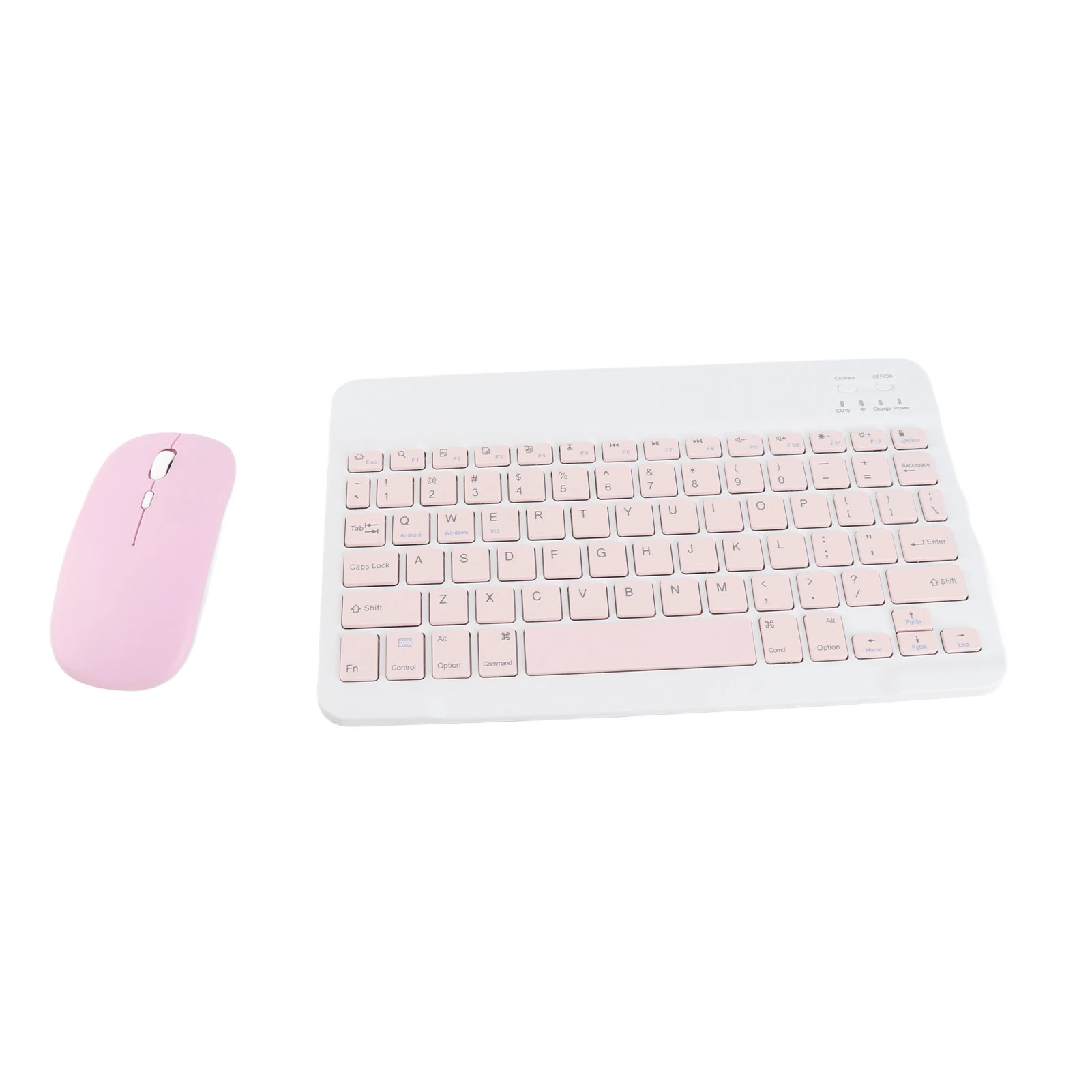 Juego de Teclado y Ratón Inalámbricos de 10 Pulgadas, Combo de Teclado y Ratón para Tablet, Teléfono Móvil y Computadora