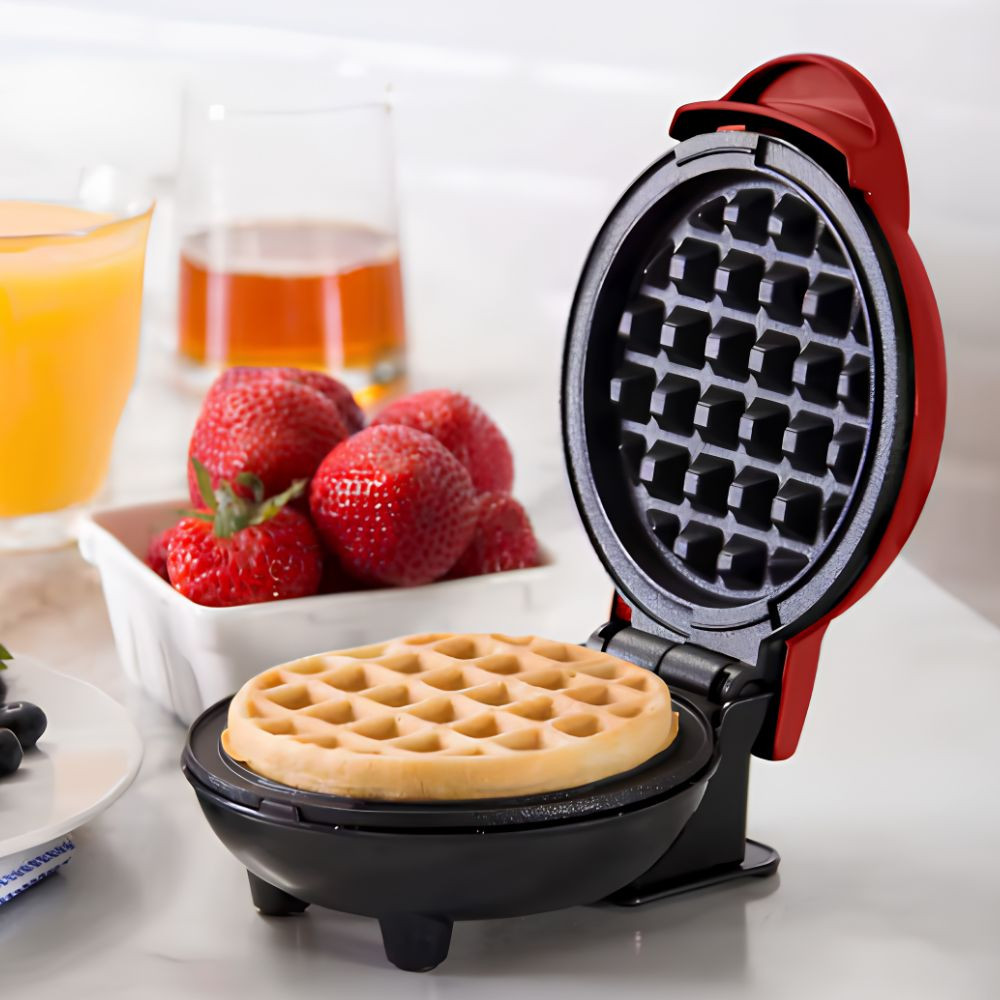 Máquina Eléctrica para Hacer Waffles Mini con Recubrimiento Antiadherente