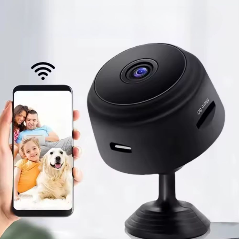 Mini Cámara WiFi HD 1080P con Visión Nocturna Inalámbrica, Imán Integrado, Almacenamiento, Visualización Remota a través del Teléfono, Cámara de Seguridad para el Hogar, Bebés, Mas