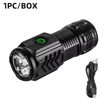 Nueva linterna Ultra potente, Mini linterna táctica LED de 3 núcleos, linterna LED recargable de alta potencia, lámpara de mano con Clip de bolígrafo de Metal