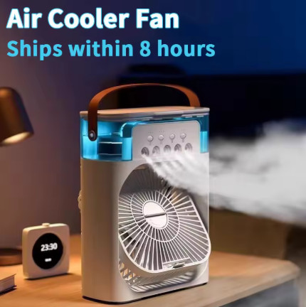 Nuevo ventilador 3 en 1, aire acondicionado, Mini enfriador de aire para el hogar, luz LED nocturna, humidificador portátil, ventilador de ajuste de aire
