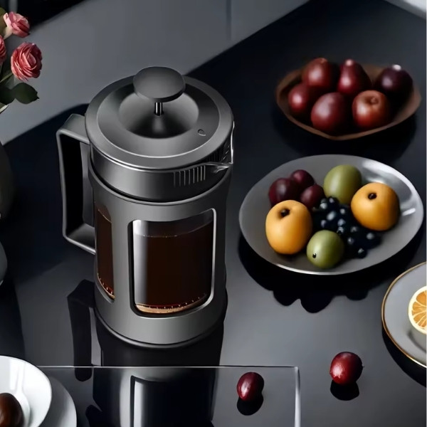 Olla de presión de filtro Francés para el hogar, taza de filtro de electrodomésticos, cafetera de presión de vidrio