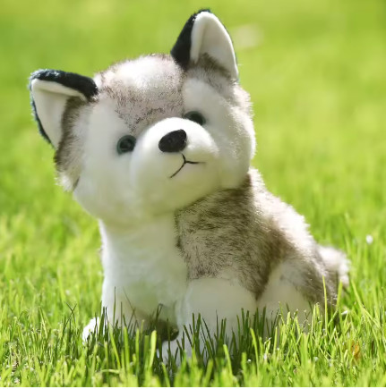 Peluche de cachorro Kawaii, simulación de Husky, lindo peluche de perro Husky, muñeco de peluche, juguetes para niños, regalo de Navidad, regalo de cumpleaños